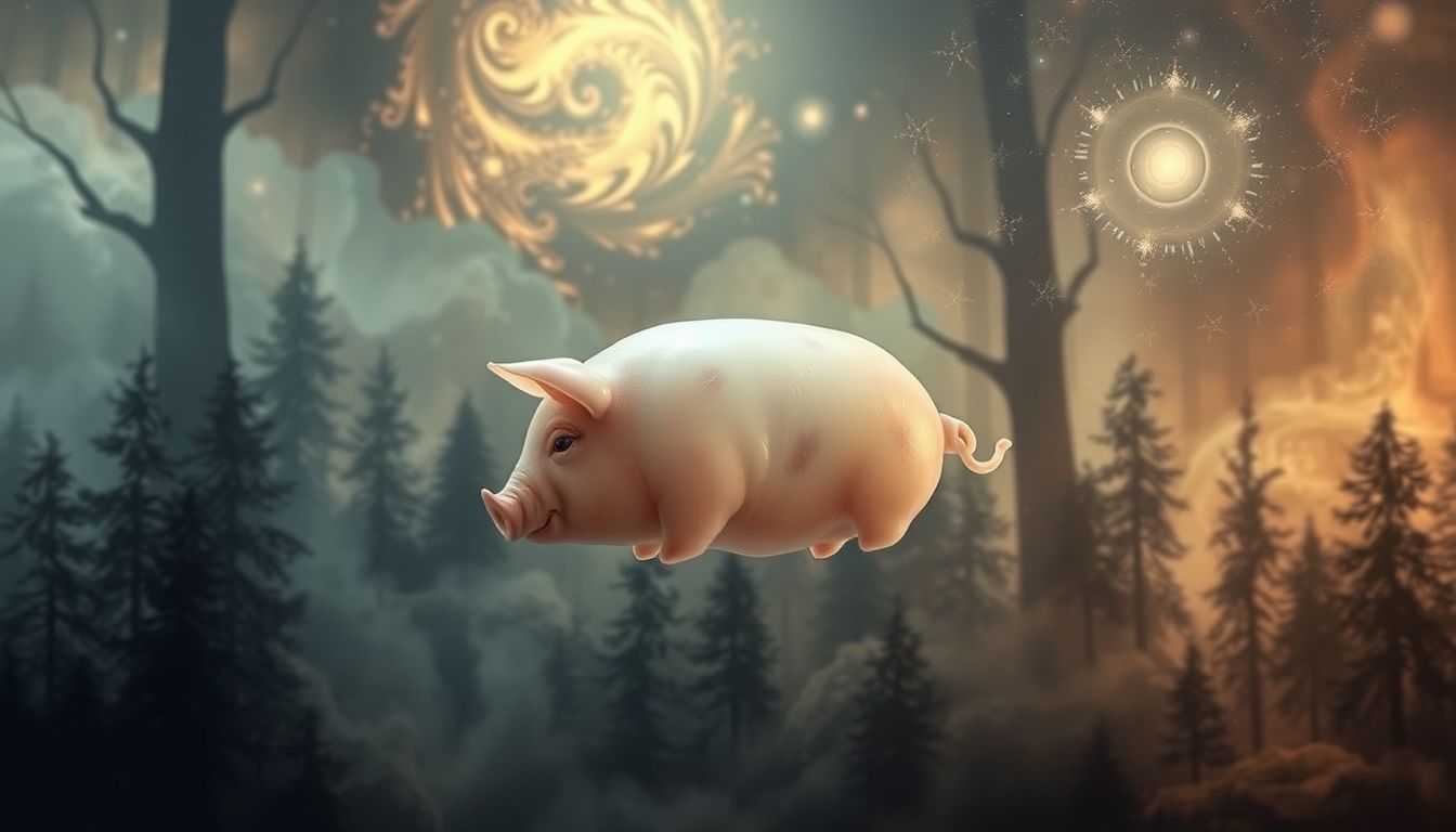Eine Schweineblase im Wald symbolisiert unerwartete Warnsignale.