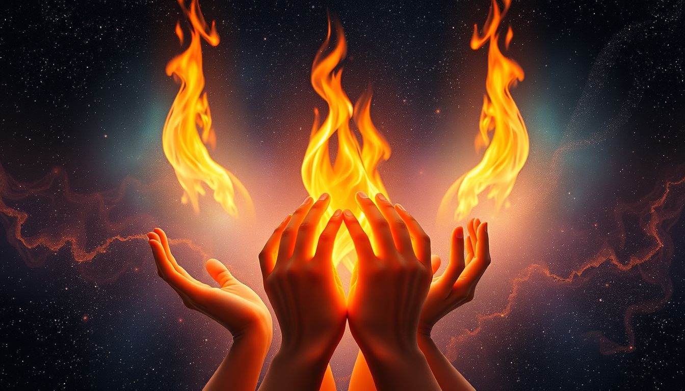 Ein Lagerfeuer symbolisiert Wärme und Gemeinschaft im Traum.