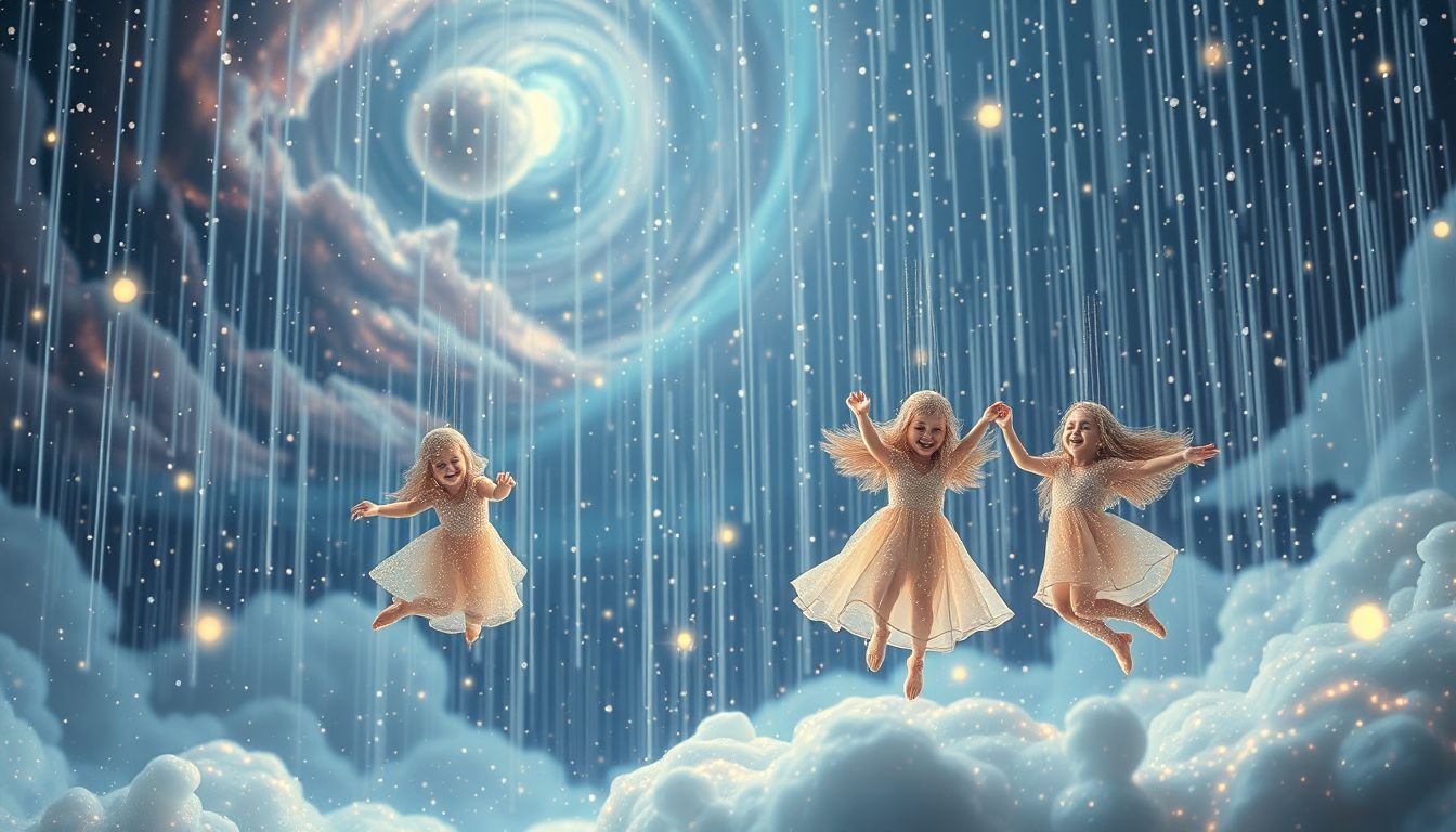 Im Regen spielen symbolisiert Freiheit und emotionale Reinigung im Traum.