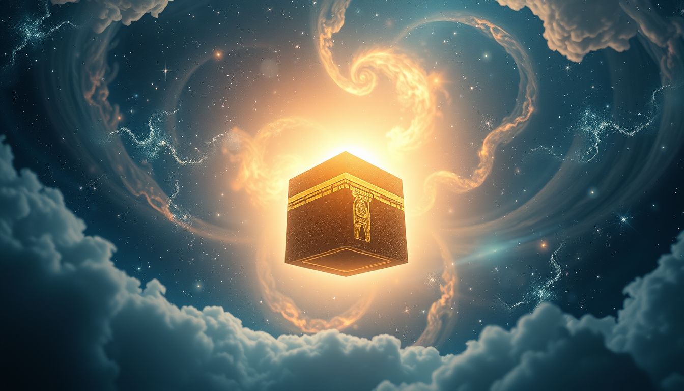 Die Kaaba als Licht symbolisiert spirituelle Erleuchtung und Reinheit.