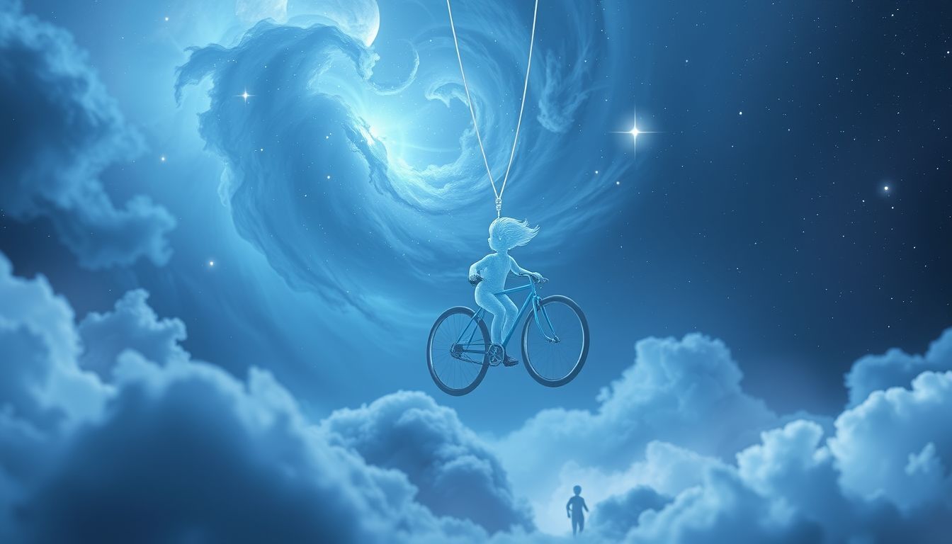Ein Kind beim Radfahren symbolisiert Neubeginn und persönliche Entwicklung.