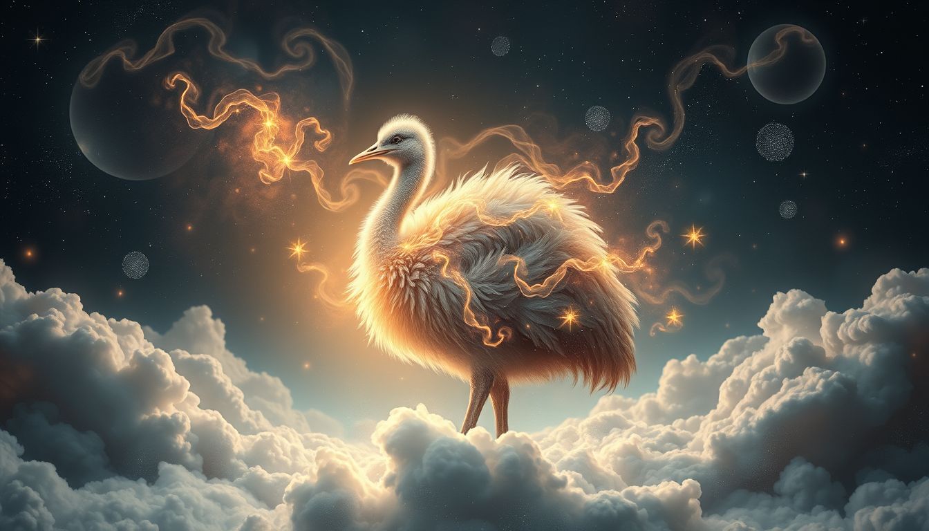 Sich in einen Emu verwandeln symbolisiert innere Freiheit und Veränderung.