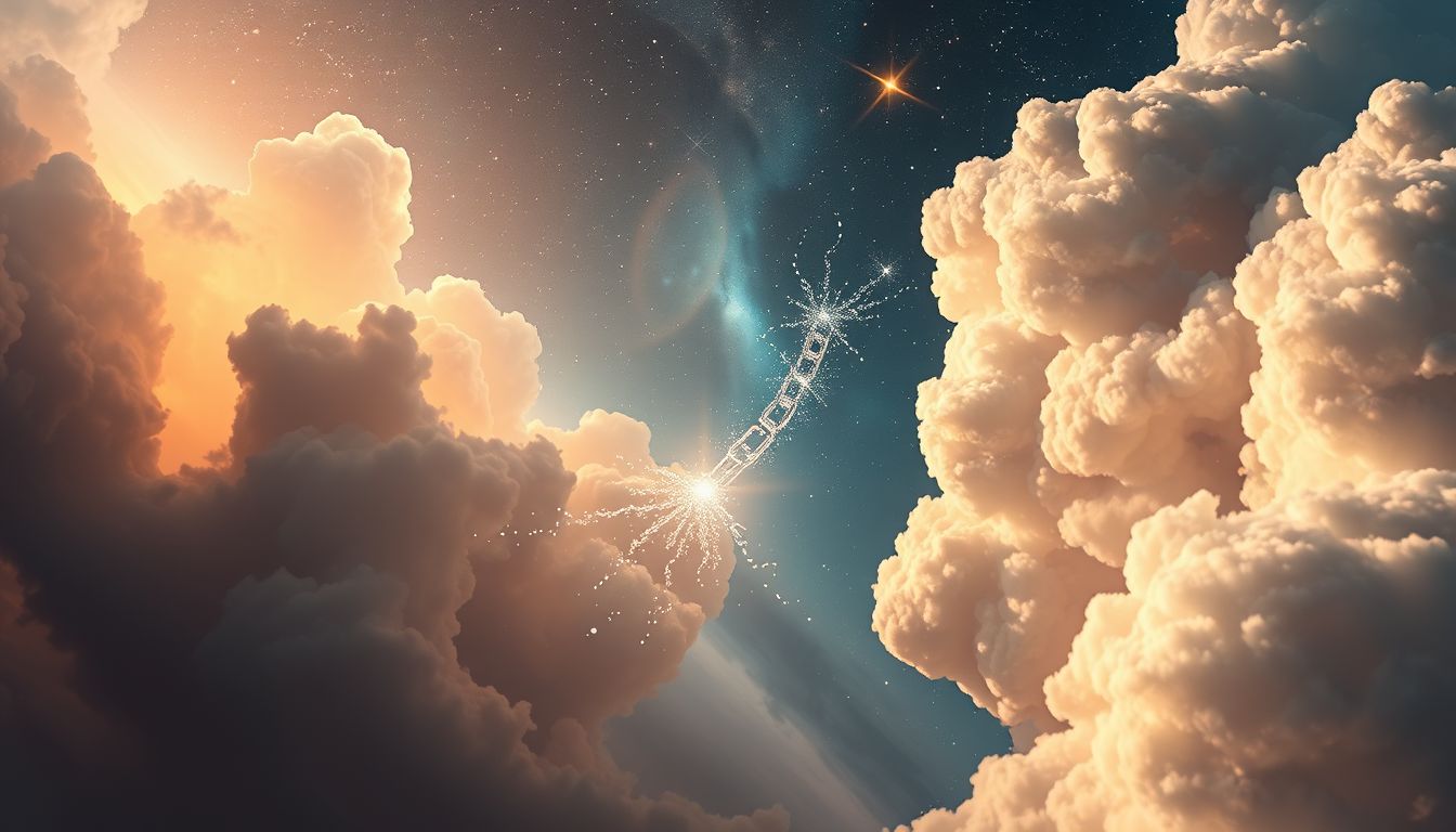 Ein gerissener Kettenhund symbolisiert oft gebrochene Bindungen oder Freiheit.