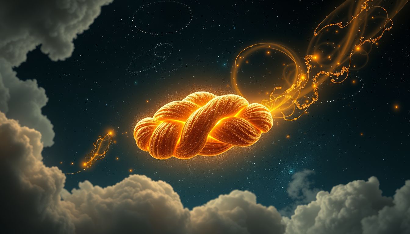 Ein sprechender Hefezopf symbolisiert innere Weisheit und überraschende Botschaften.