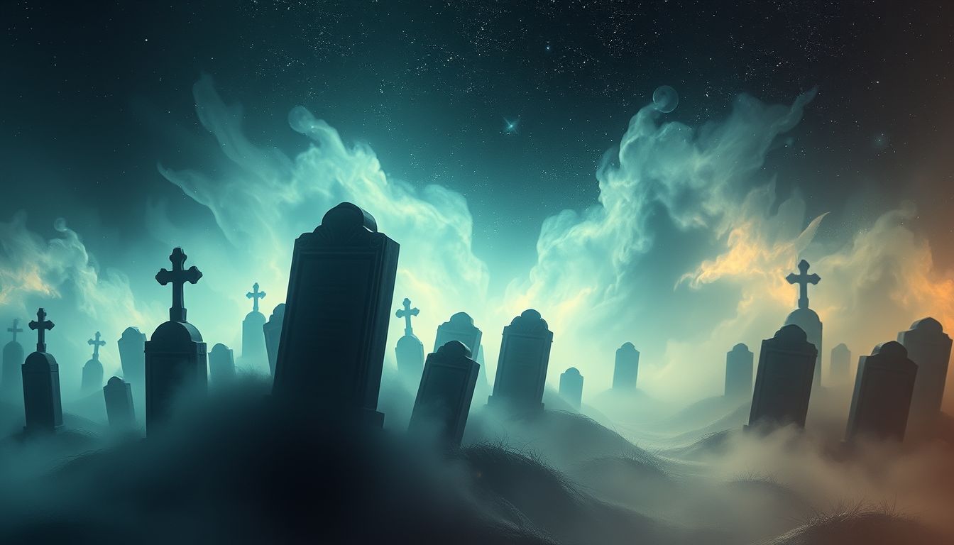 Angst auf Friedhof symbolisiert oft ungelöste innere Konflikte.