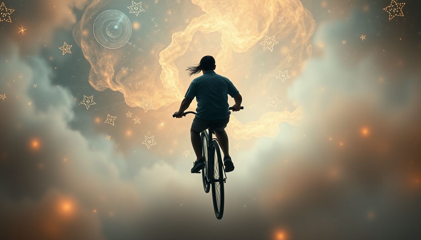 Rückwärts Fahrrad fahren im Traum symbolisiert oft vergangene Lebensabschnitte.