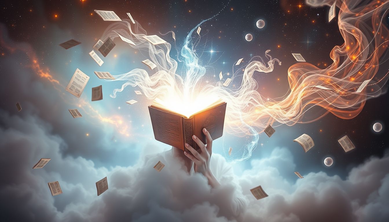 Ein digitalisiertes Buch symbolisiert verlorenes Wissen neu entdecken.