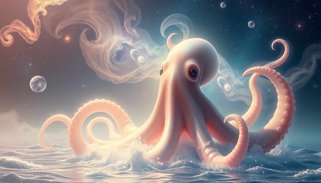 Ein Krake symbolisiert oft unbewusste Ängste, die auftauchen.