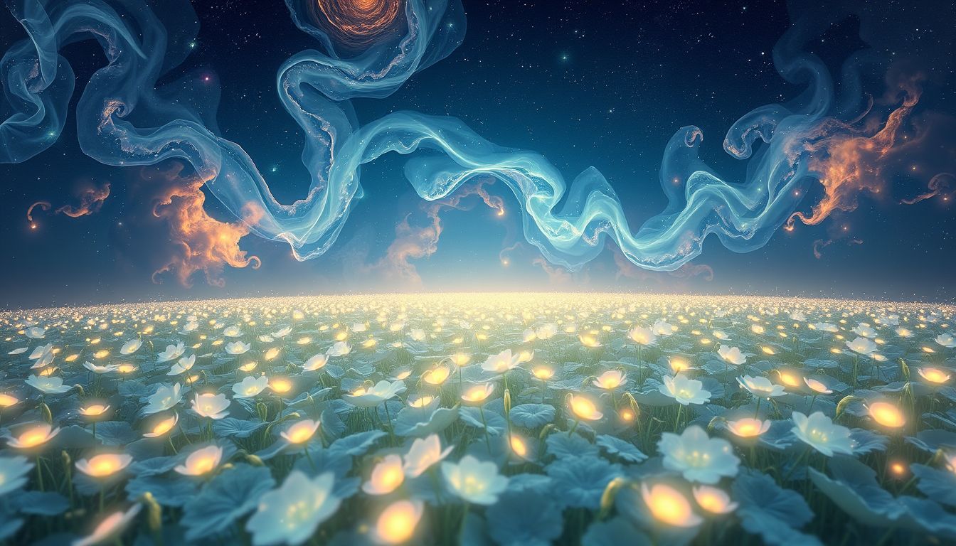 Eine mit Schindeln bedeckte Wiese symbolisiert verborgene innere Konflikte.