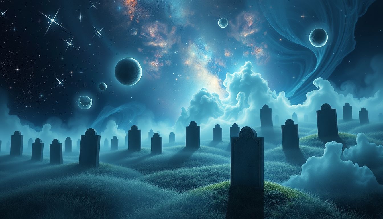 Ein Friedhof bei Nacht symbolisiert oft unerforschte Ängste und Geheimnisse.