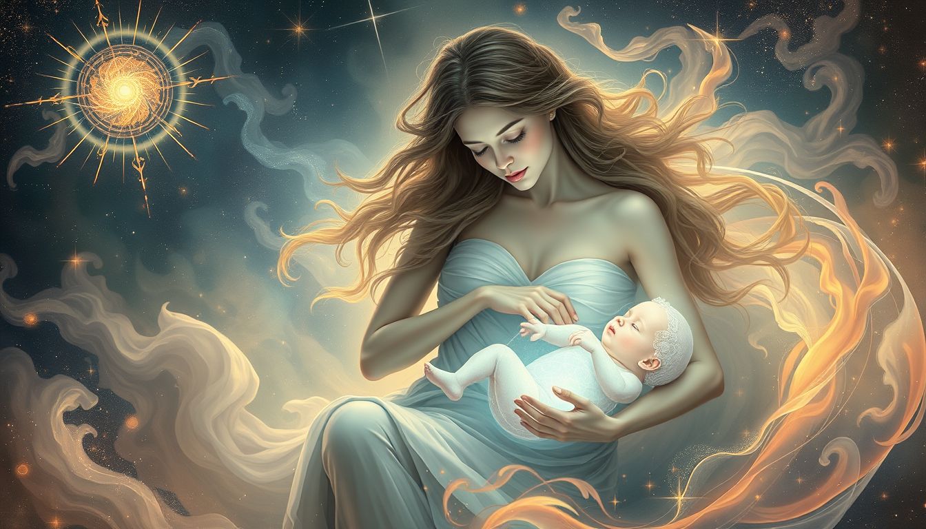 Ein Hure mit Baby symbolisiert oft verborgene Schutzbedürftigkeit.