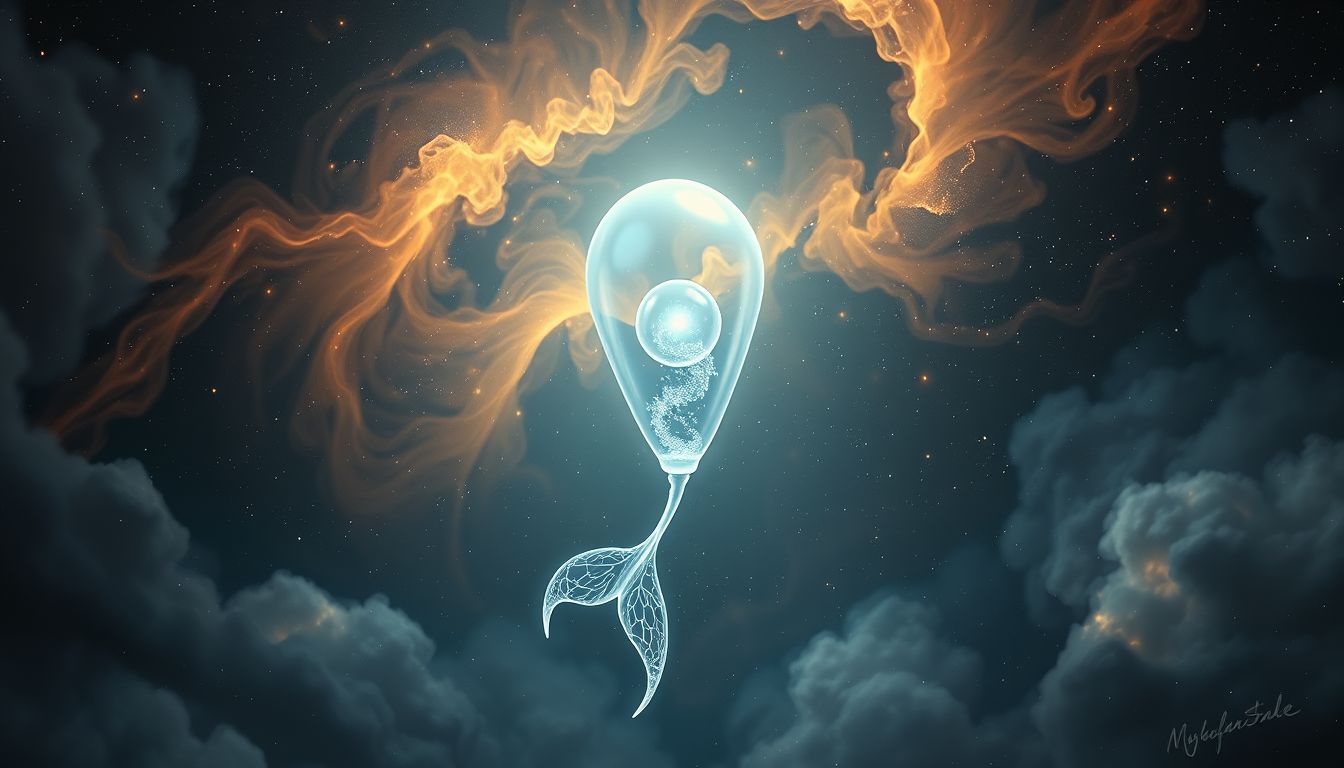 Eine verwandelte Schwimmblase symbolisiert emotionale Wandlung im Traum.