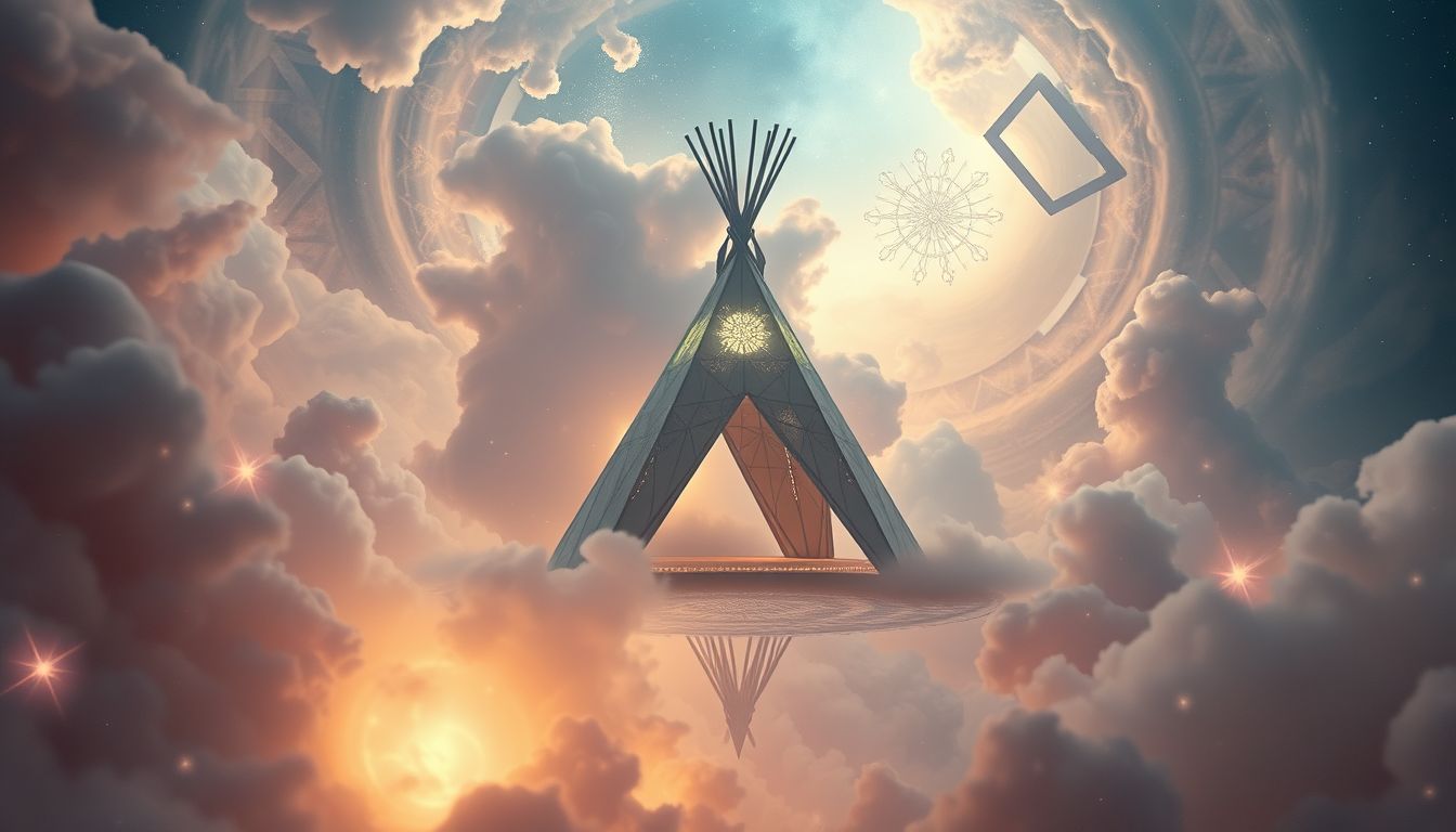 Traum 35 symbolisiert visionäre Freiheit und Zukunftsplanung im Tipi.