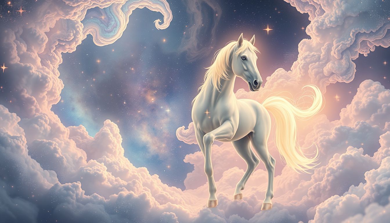 Ein sanftes Pferd symbolisiert Vertrauen und Harmonie in Träumen.