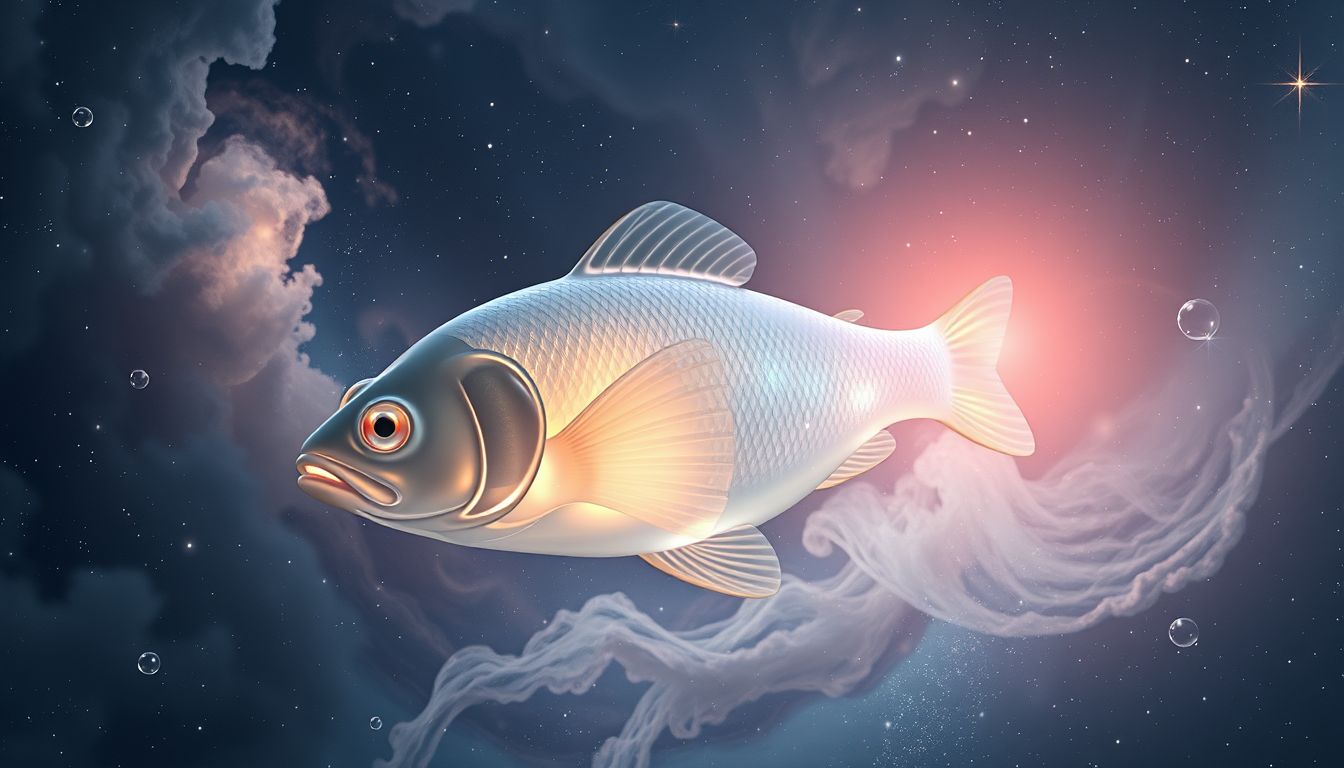 Eine herausragende Schwimmblase symbolisiert unbewusste Selbstentdeckung im Traum.