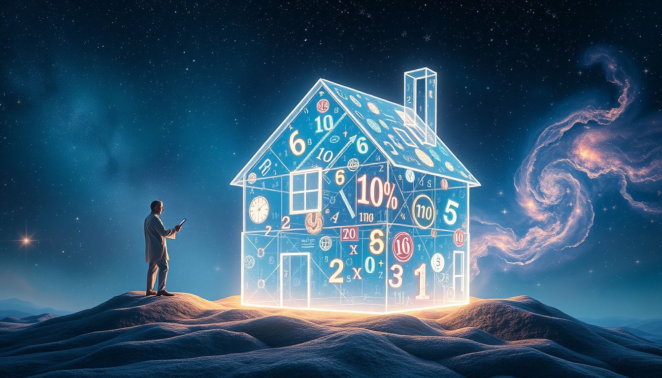 Ein Mathematikerhaus symbolisiert Struktur und Logik im Traum.
