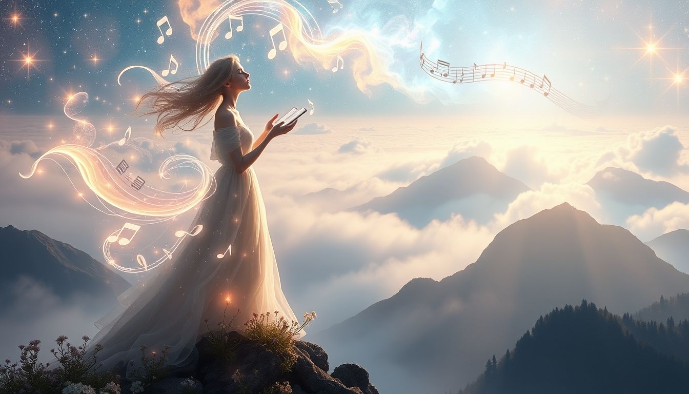 Eine singende Sennerin symbolisiert Harmonie und innere Ruhe in Träumen.