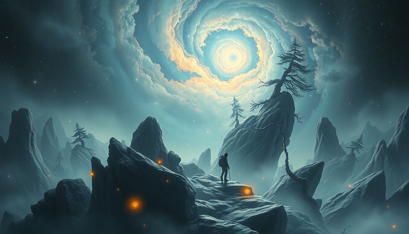 Traum 6 symbolisiert Messners Überlebenswille in extremer Wildnis.