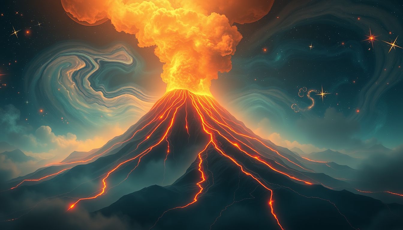 Der Traum vom Vulkan-Tosen symbolisiert innere emotionale Explosionen.