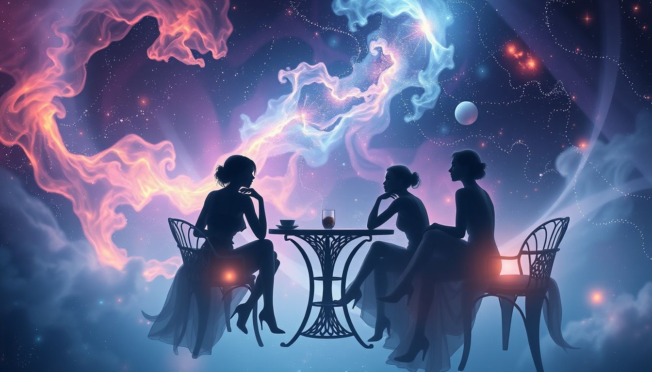 Eine Damengesellschaft im Café symbolisiert soziale Verbundenheit und Austausch.