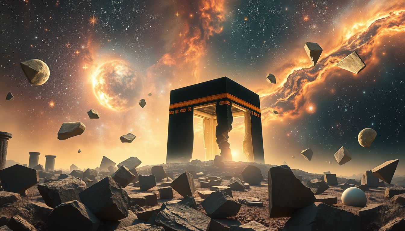 Das Sehen der Kaaba in Trümmern symbolisiert spirituelle Prüfungen.