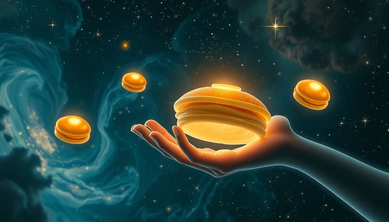 Traum-Pfannkuchen Nr. 19 symbolisiert unerwarteten Gewinn und Risiko.