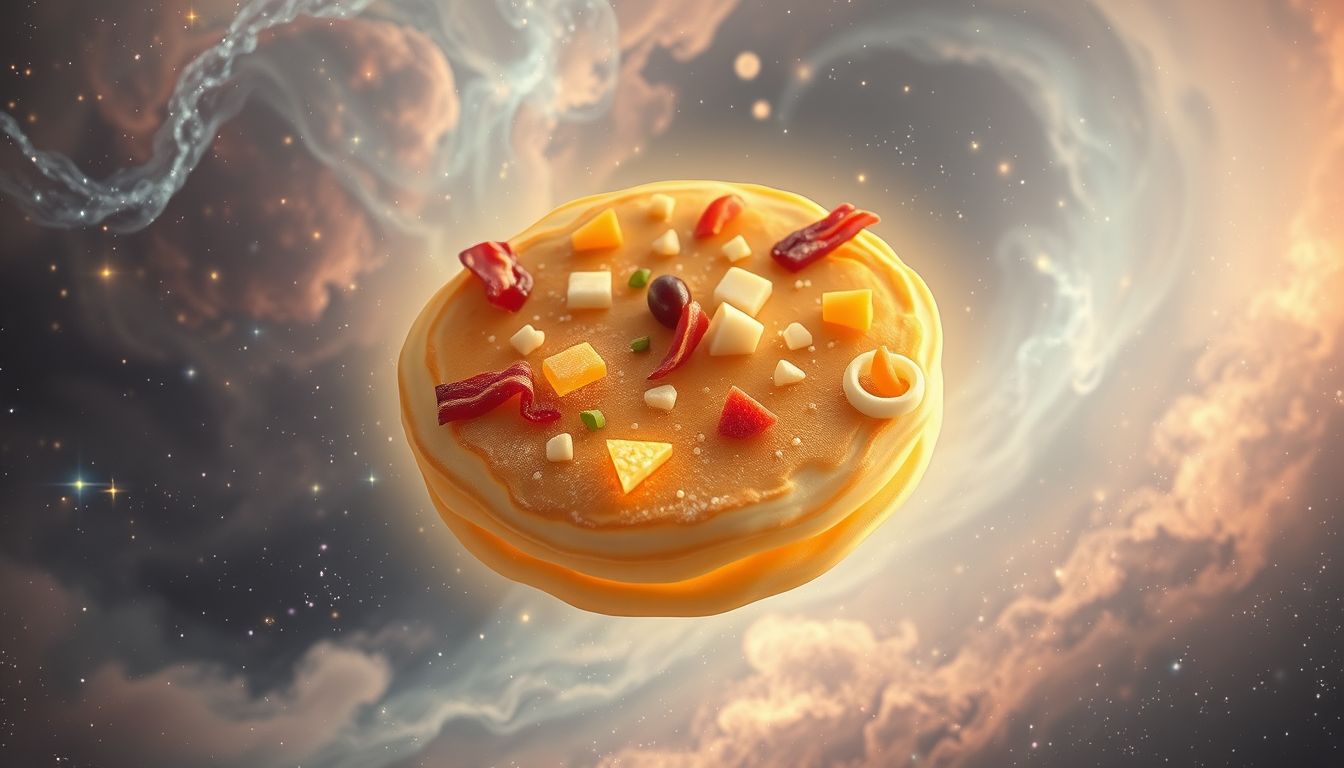Herzhafte Pfannkuchen symbolisieren oft kreative Lebensfreude und Vielfalt.