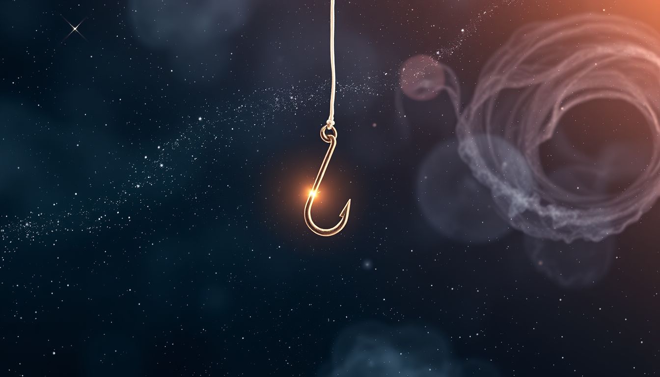 Ein leichter Widerhaken symbolisiert einfache Überwindung von Problemen im Traum.