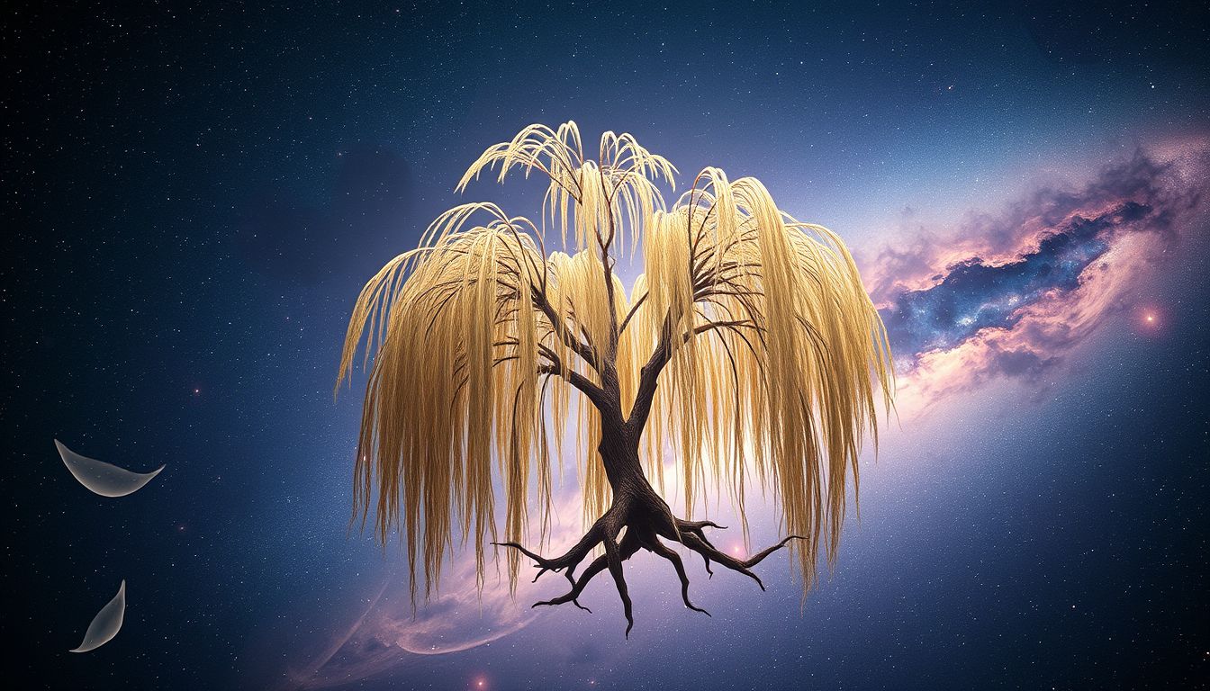 Der Traum von sterbender Trauerweide symbolisiert Verlust und Transformation.