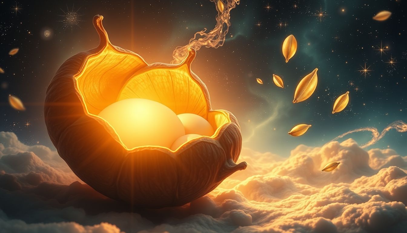 Geöffnete Nüsse symbolisieren im Traum Offenbarung und neue Möglichkeiten.