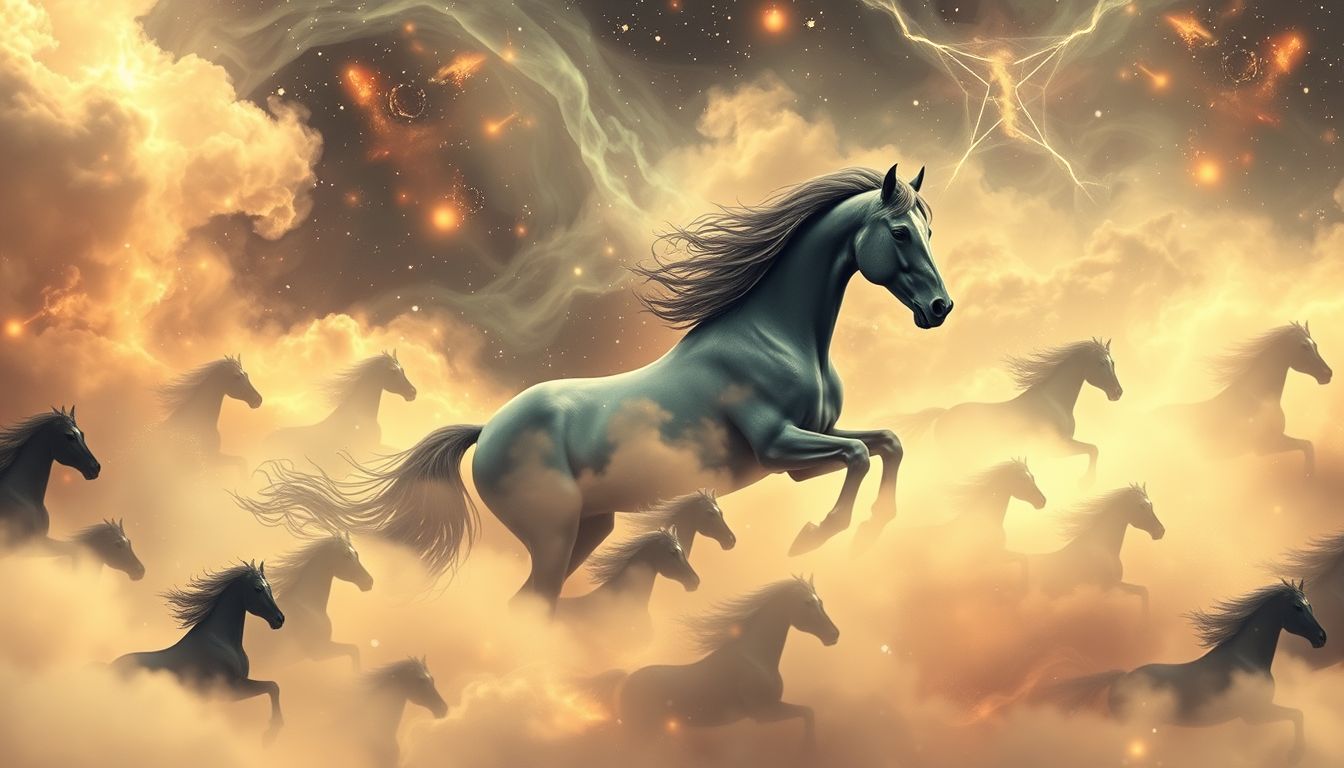 Einen Friesen in der Herde sehen symbolisiert Führung und Individualität.