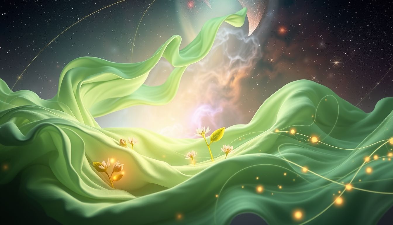 Grüner Samt symbolisiert im Traum Heilung, Wachstum und Hoffnung.