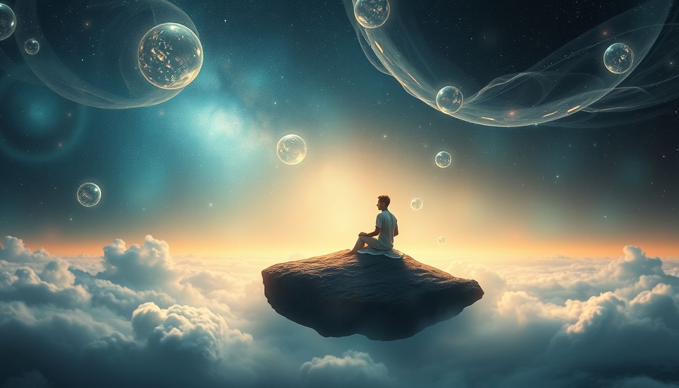 Einen Einsiedler beobachten symbolisiert innere Reflexion und Selbstfindung.