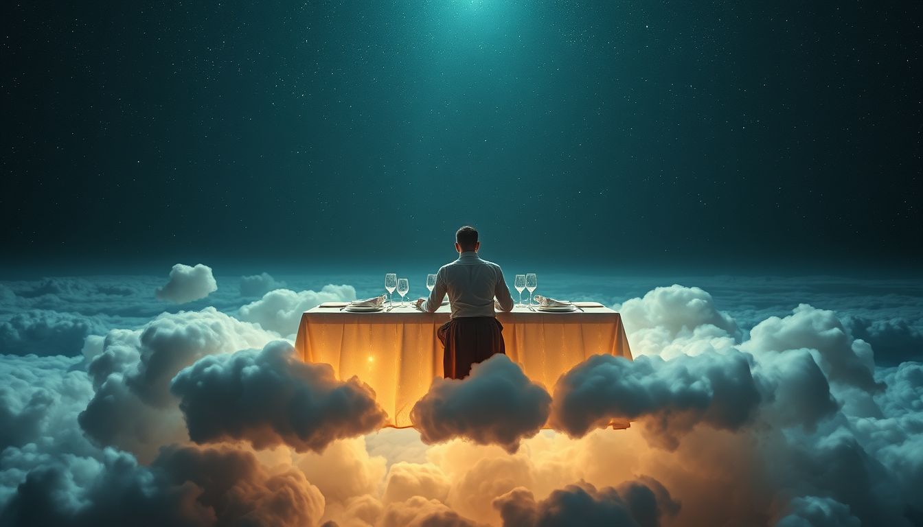 Der einsame Bankett-Traum symbolisiert oft innere Isolation und Sehnsucht.