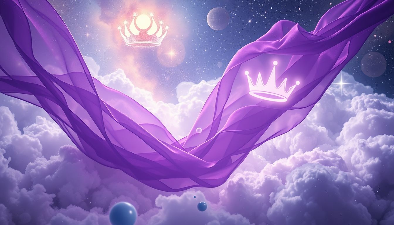 Lila Samt symbolisiert spirituelle Tiefe, Intuition und königliche Würde.