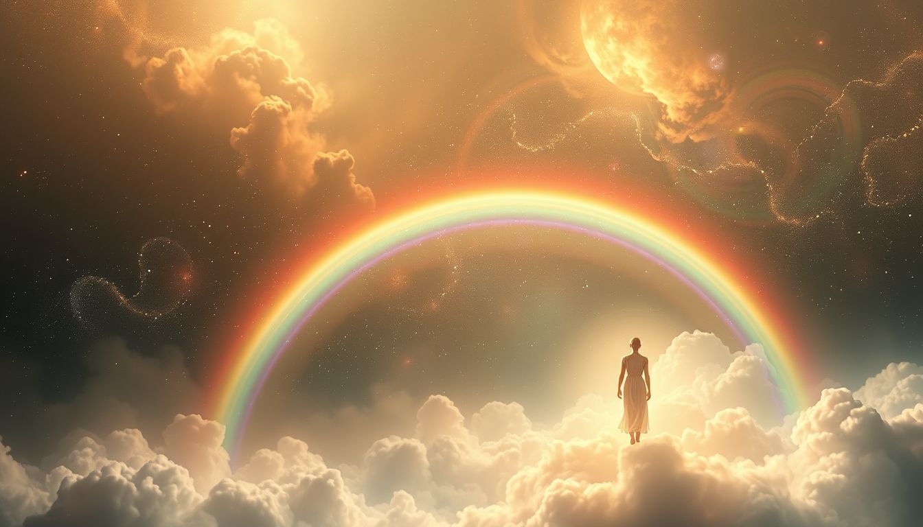 Ein unsichtbarer Regenbogen symbolisiert persönliche Hoffnung und innere Sehnsucht.