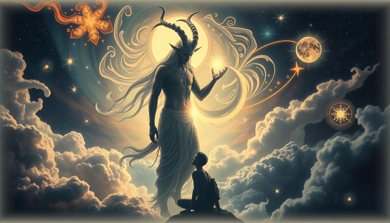 Der 16. Traum zeigt, wie Satyr Weisheit und Führung vermittelt.