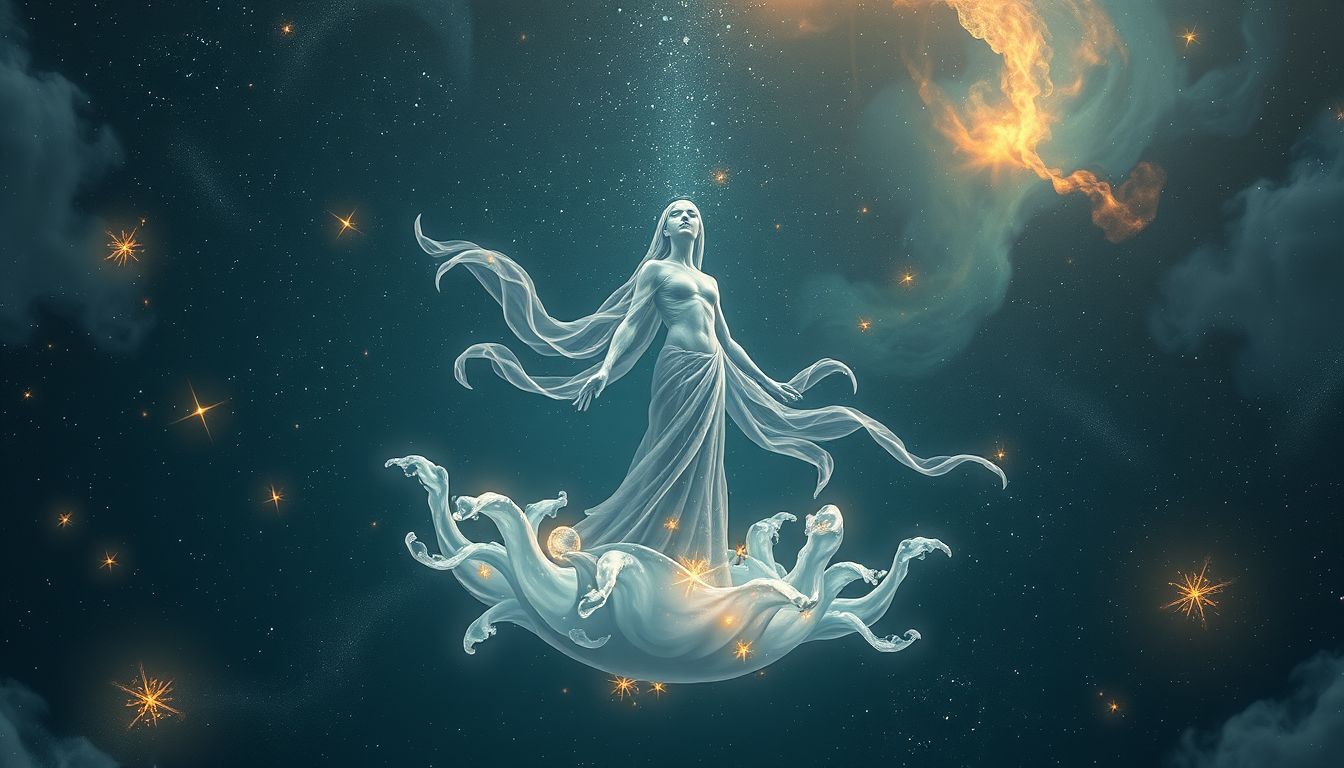 Ein Wassermann ohne Krug symbolisiert unerfüllte Hoffnungen und Freiheit.