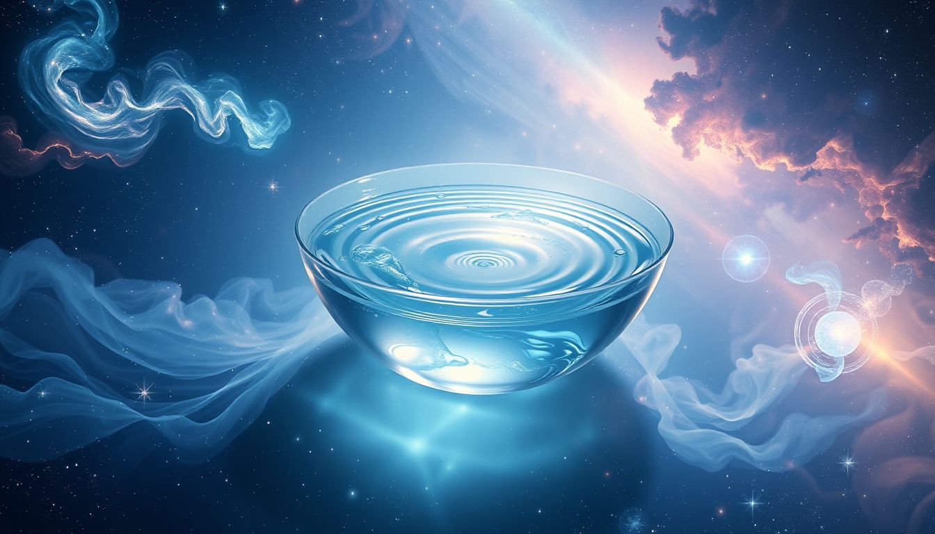 Ein klares Wasser-Reservoir symbolisiert Ruhe und emotionale Klarheit.