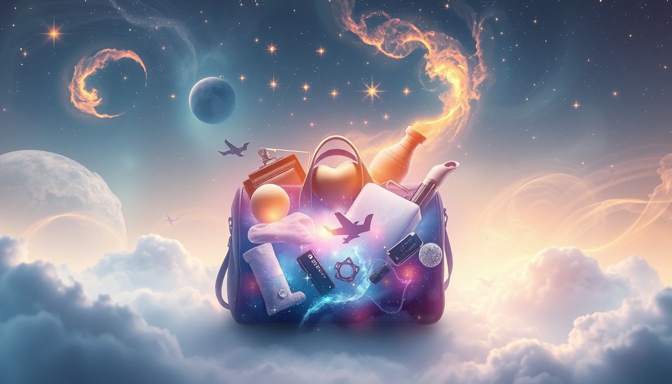 Eine volle Reisetasche symbolisiert kommende Veränderungen und neue Chancen.