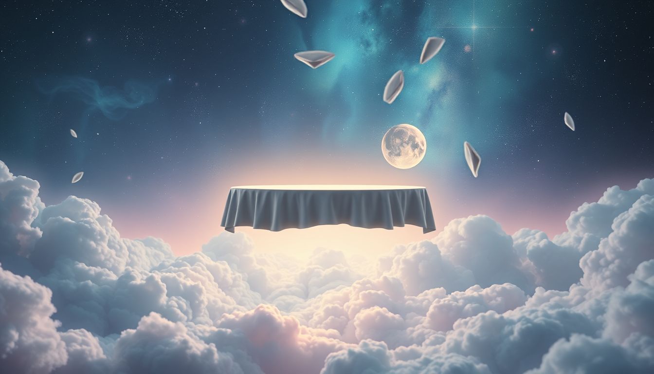 Ein leerer Banketttisch symbolisiert oft unerfüllte Erwartungen und Einsamkeit.