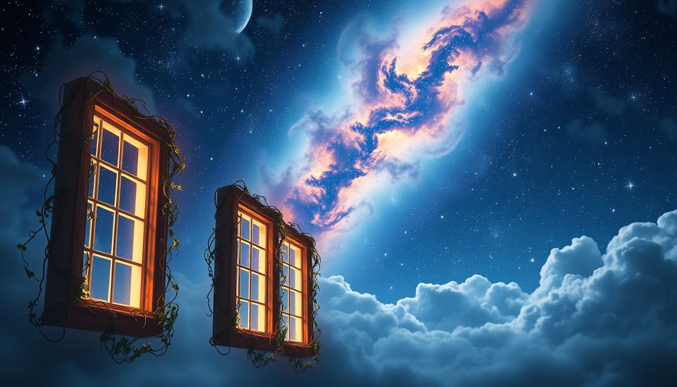 Eine efeubewachsene Fensterreihe symbolisiert Wachstum und verborgene Chancen.