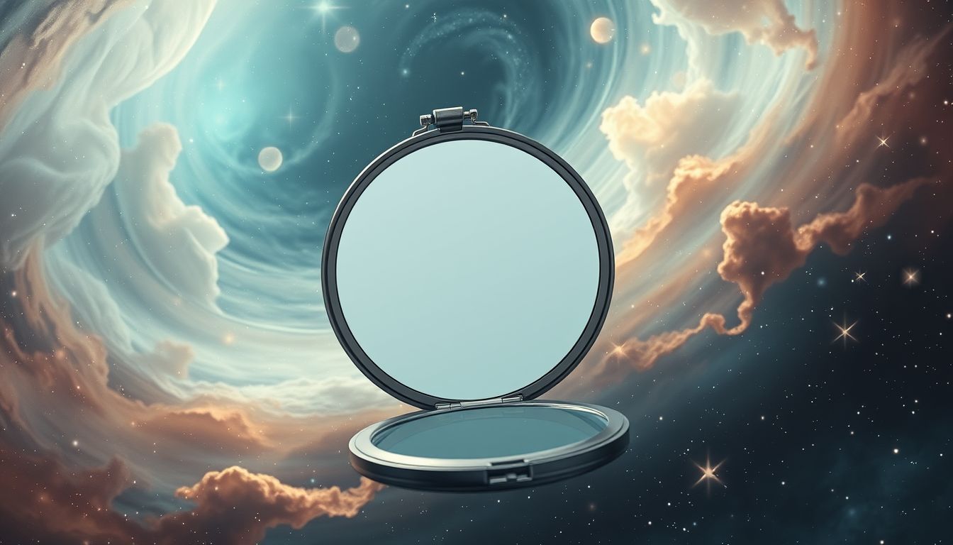 Ein leerer Taschenspiegel im Traum symbolisiert Identitätsverlust.