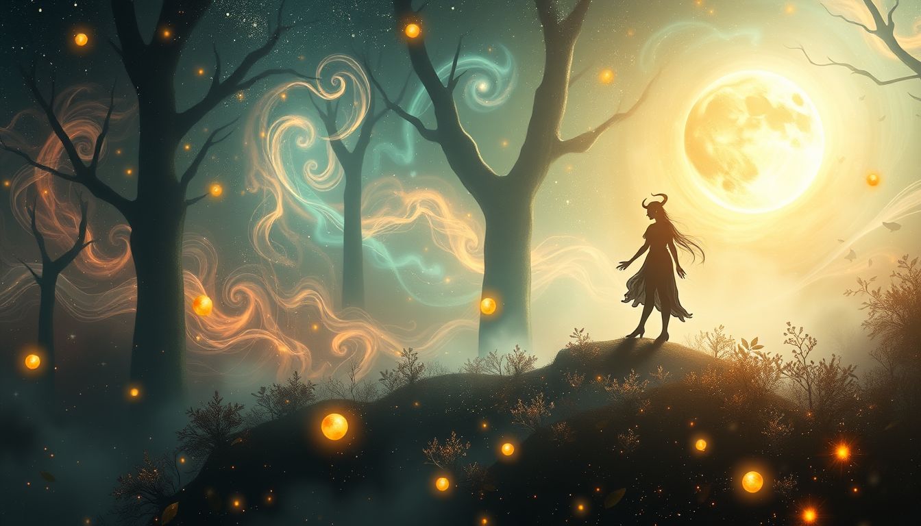 Ein Satyre im Wald symbolisiert innere Freiheit und Selbstentdeckung.