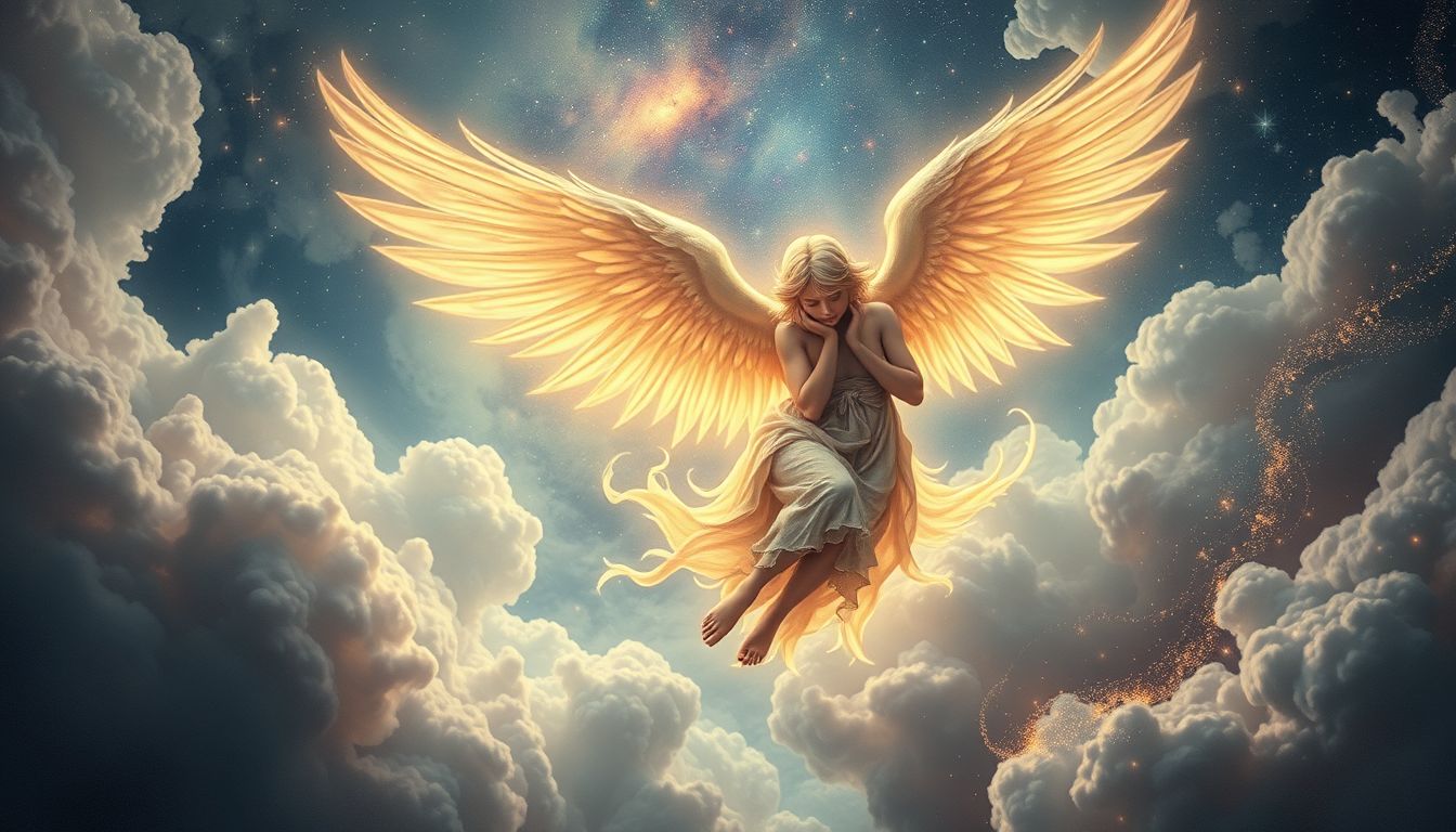Der gefallene Engel symbolisiert oft verlorene Unschuld und Schuldgefühle.