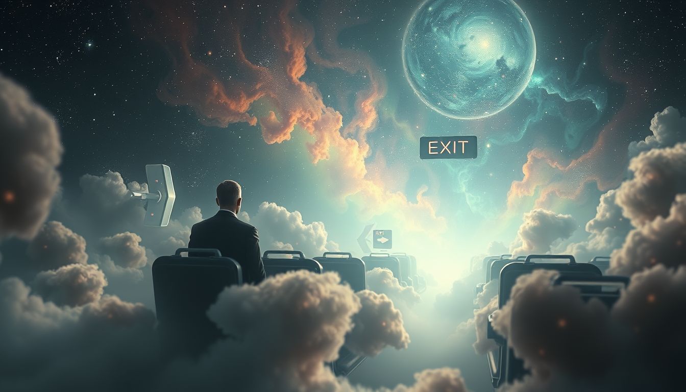 Das Verpassen des Ausstiegs symbolisiert verpasste Chancen im Leben.