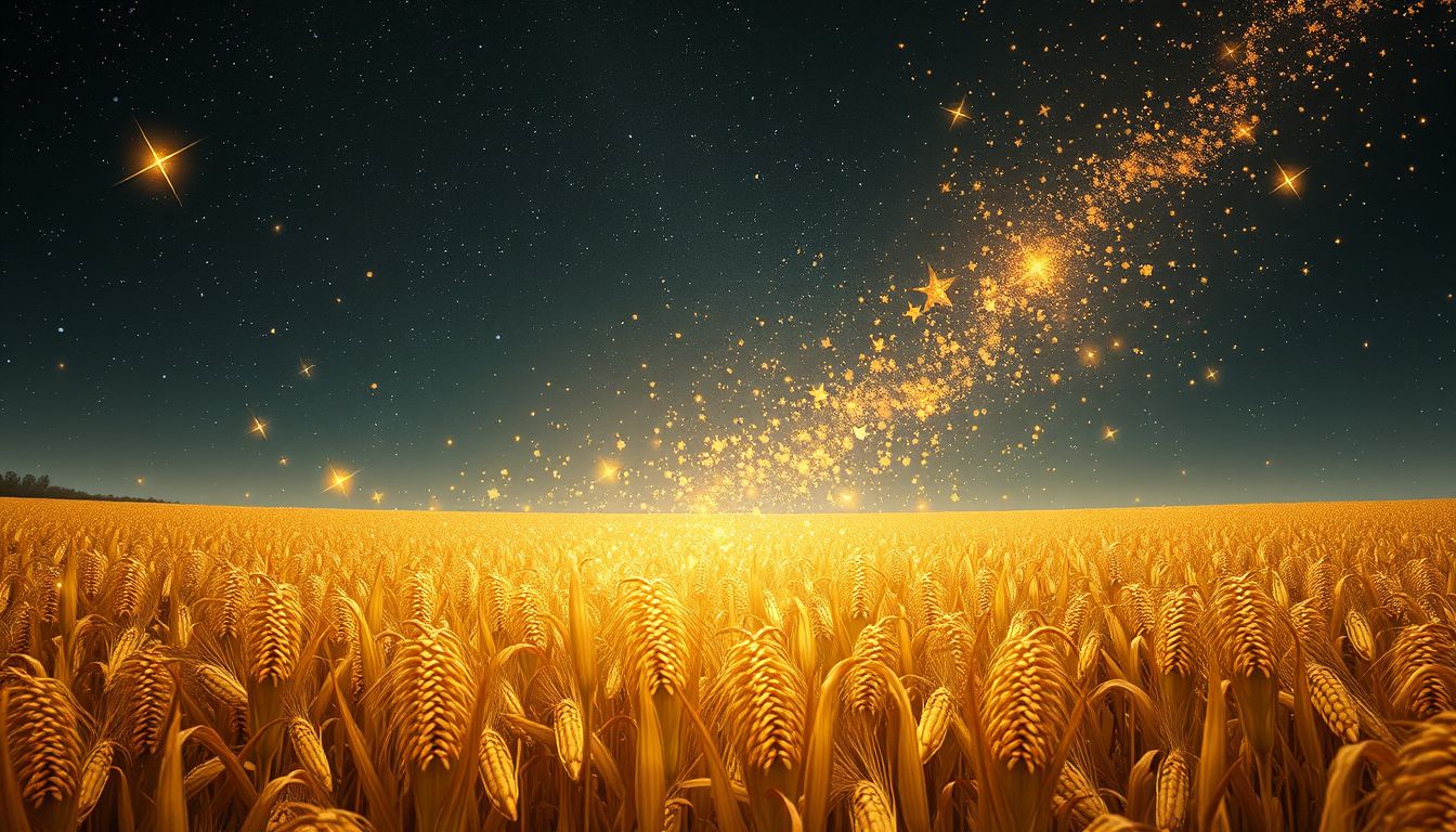 Ein Kornfeld im Traum symbolisiert oft persönliche Transformation und Wachstum.