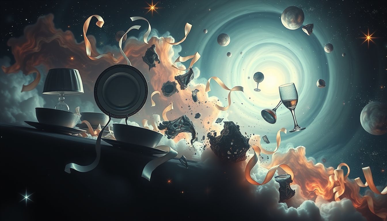 Ein abrupt endendes Bankett im Traum symbolisiert unerwartete Enttäuschung.