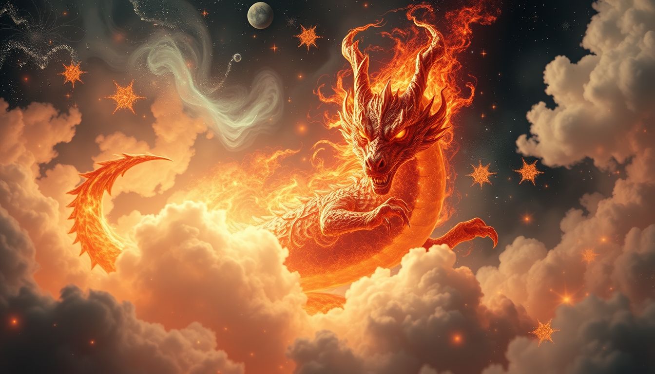 Ein wütender Drache symbolisiert unterdrückte Konflikte und Ängste.