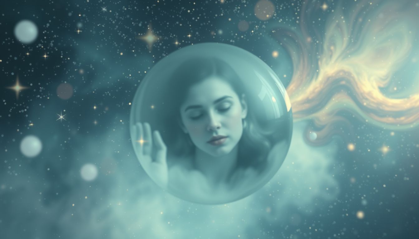 Ein verschwommener Taschenspiegel symbolisiert Unsicherheit im Selbstbild.